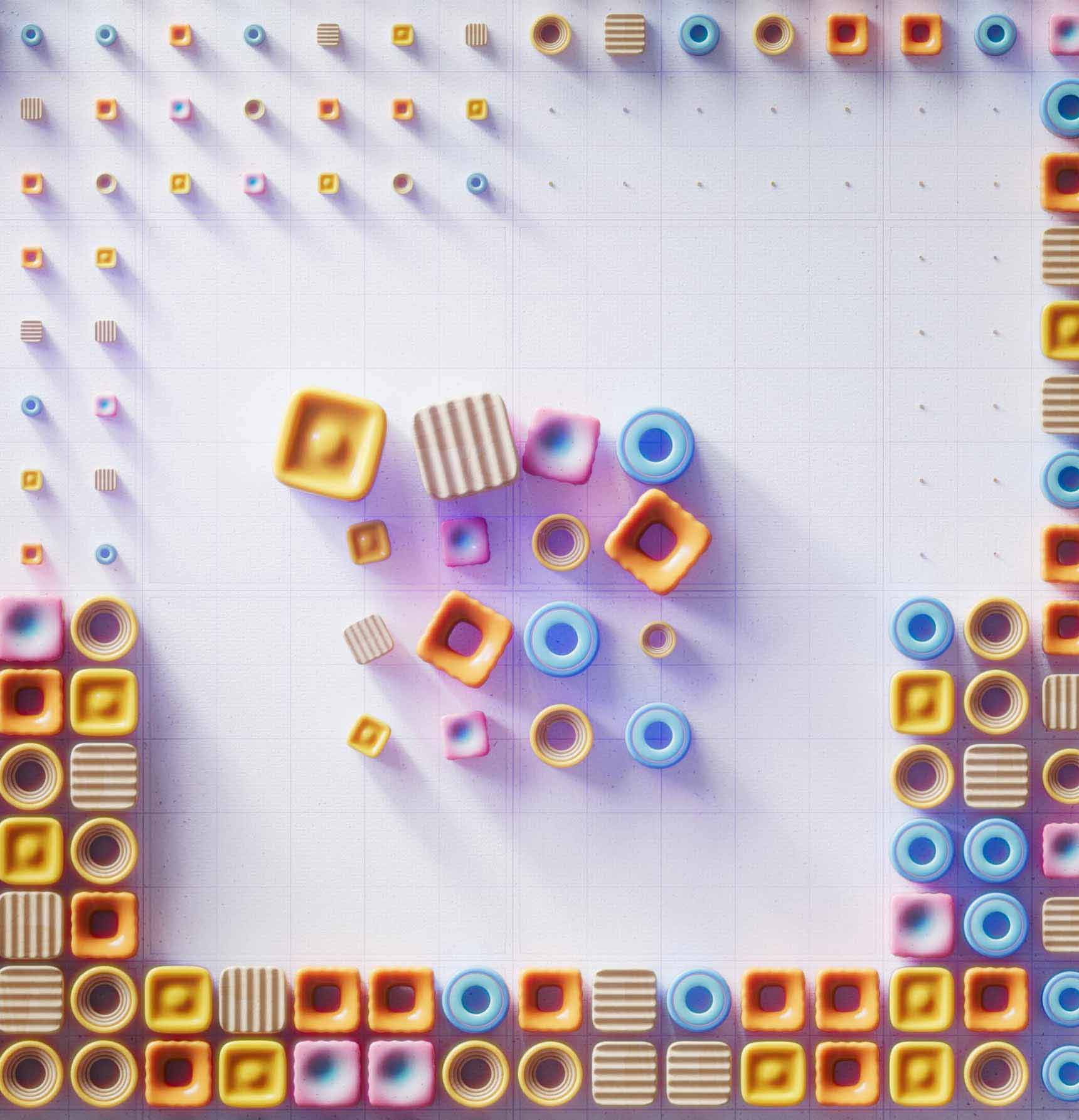 3D composition based on small shapes 3D composition based on small shapes